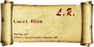 Luczi Róza névjegykártya